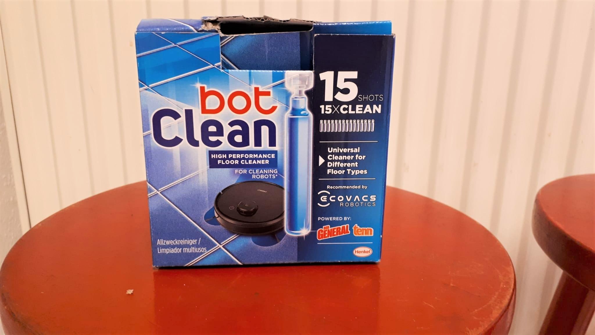 Saugroboter Wischroboter Reinigungsmittel BotClean Ecovacs Verpackung