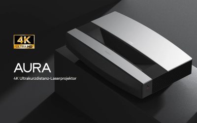 XGIMI Aura: Ultrakurzdistanz-Laserprojektor mit 4K, Android und 2.400 ANSI Lumen