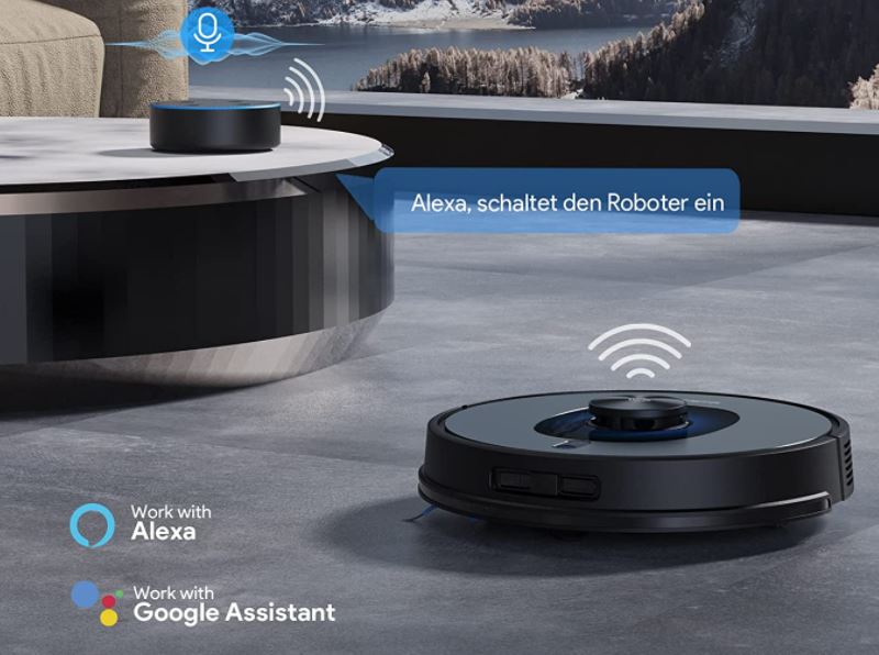 Shellbot AI Saugroboter Sprachsteuerung Alexa Google Assistant