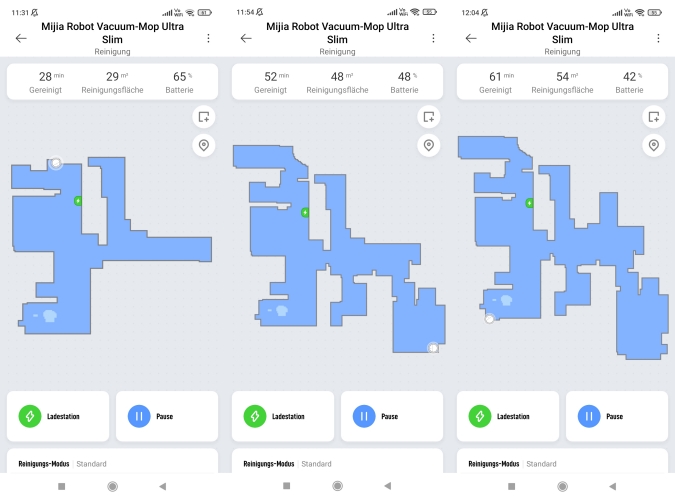 Xiaomi Mijia Ultra Slim Thin Saugroboter Home App Live-Mapping