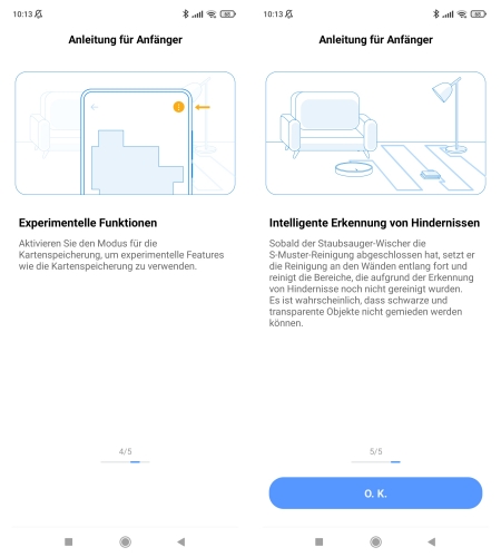 Xiaomi Mijia Ultra Slim Thin Saugroboter Home App Vorbereitung Start Ladestation