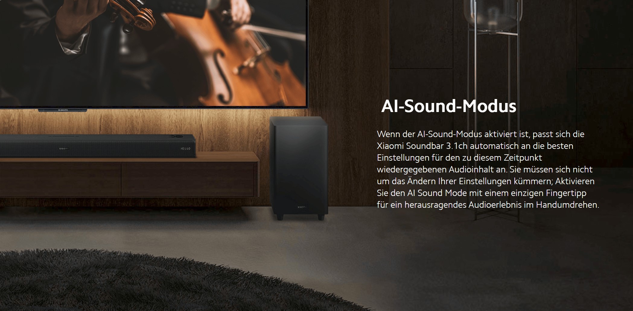 Xiaomi Soundbar 3.1ch mit AI Sound