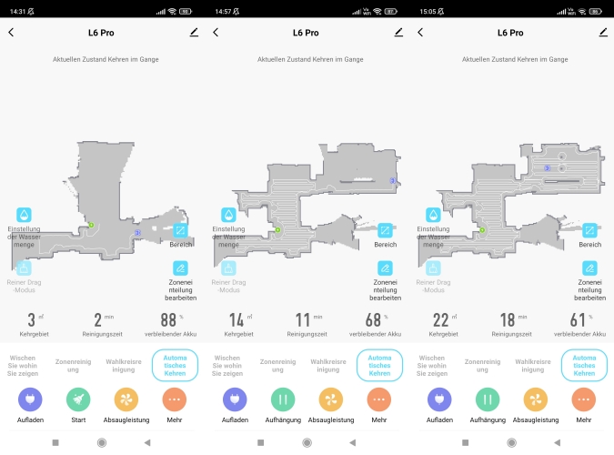 Laresar L6 Pro Saugroboter Laresmart App Live-Mapping Kartierung Kartenerstellung