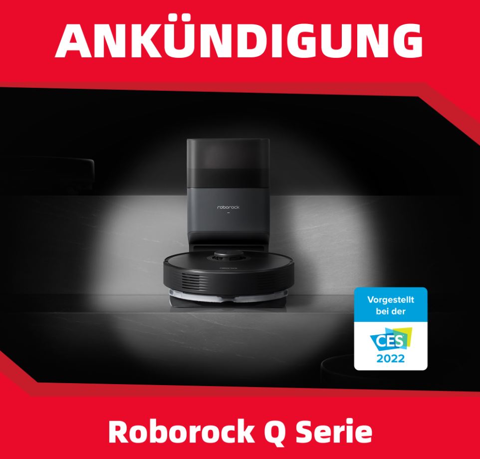 Roborock Q Saugroboter Produktreihe mit Absaugstation