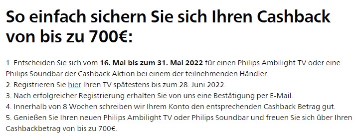 Philips Days Cashback 2022