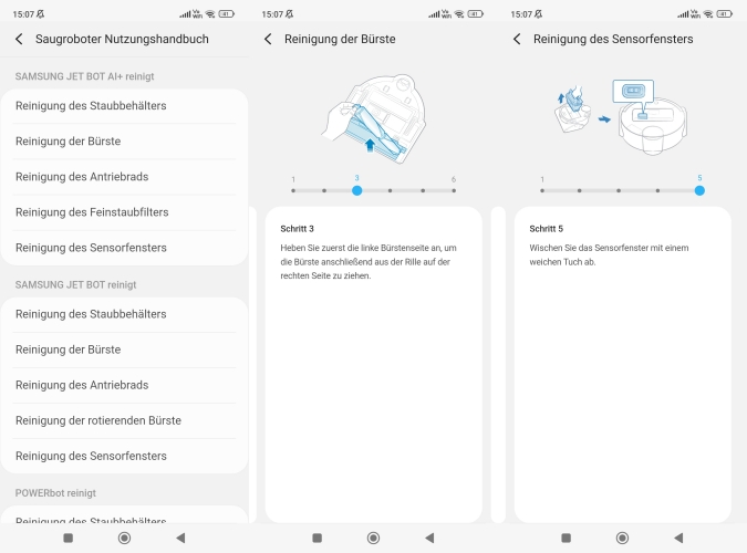 Samsung Jet Bot AI+ Saugroboter SmartThings App Home Care Download Paket