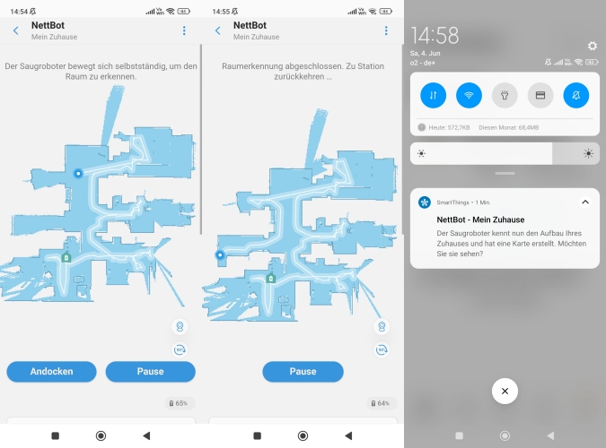 Samsung Jet Bot AI+ Saugroboter SmartThings App Schnellkartierung abgeschlossen