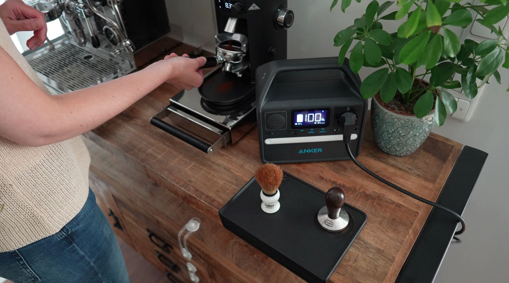 Anker 521 portable Power Station Kaffeemaschine betreiben mit Strom versorgen