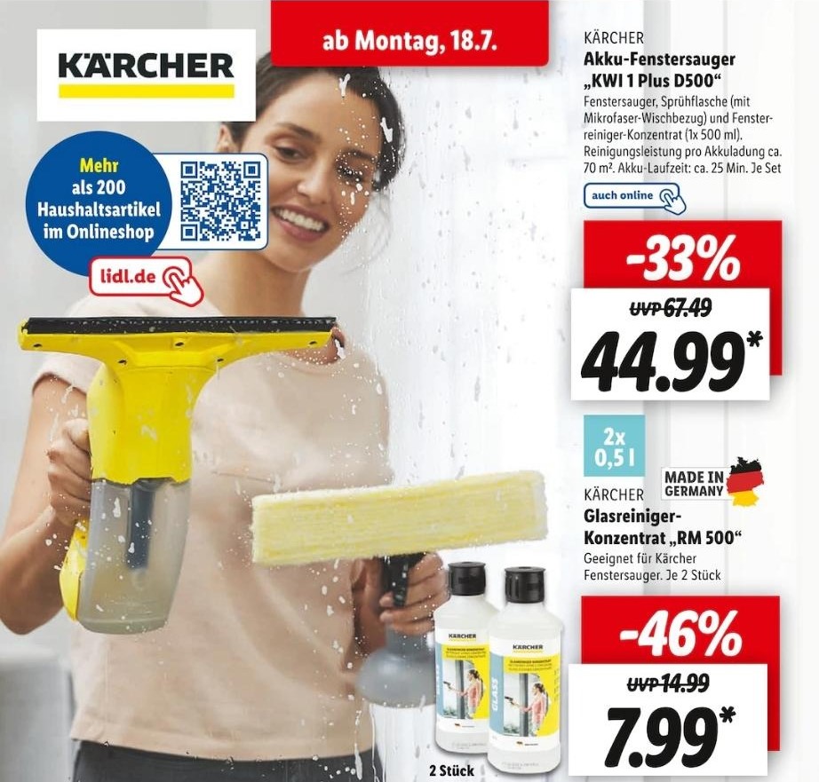 Prospekt-Check KW29 aktuelle Angebote Discounter Supermarkt LIDL Kärcher Fenstersauger