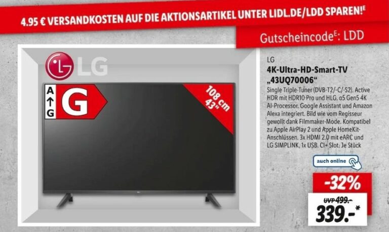 Prospekt-Check KW31 2022 LIDL LG TV Fernseher Angebot