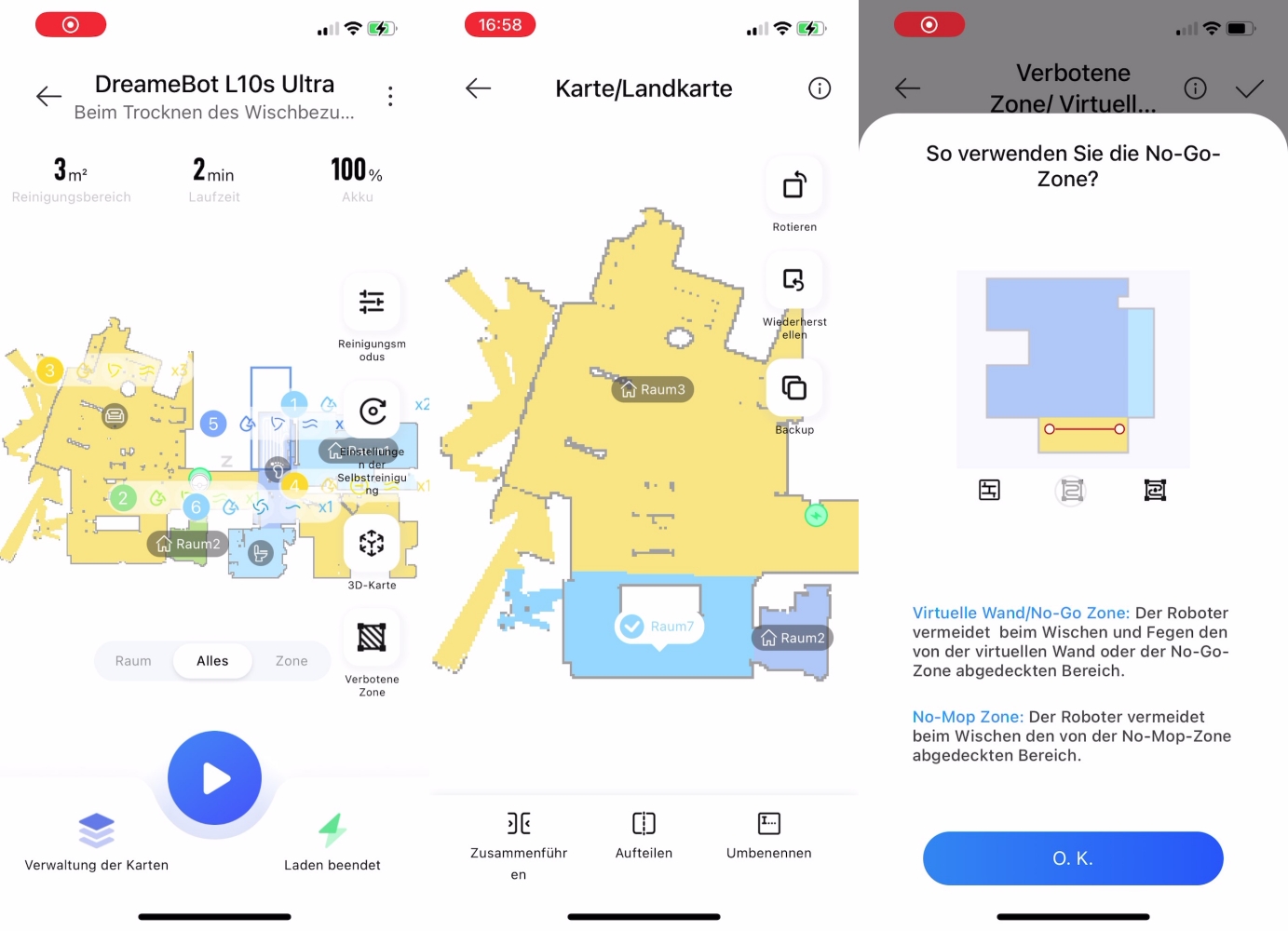 Dreame L10S Ultra Saugroboter Xiaomi Home App Live-Mapping Karte