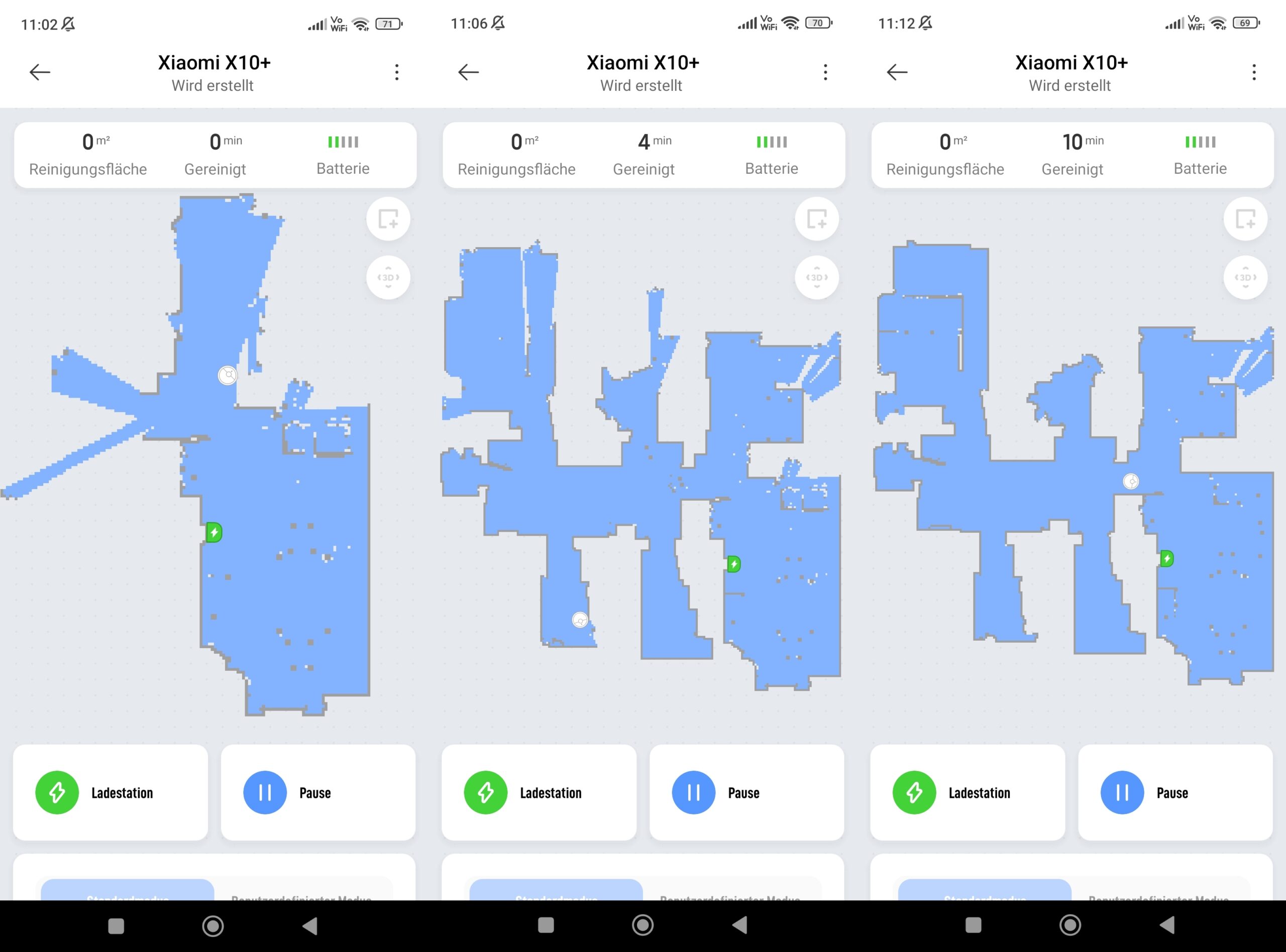 Xiaomi X10+ Saugroboter Home App Live-Mapping schnelle Kartenerstellung