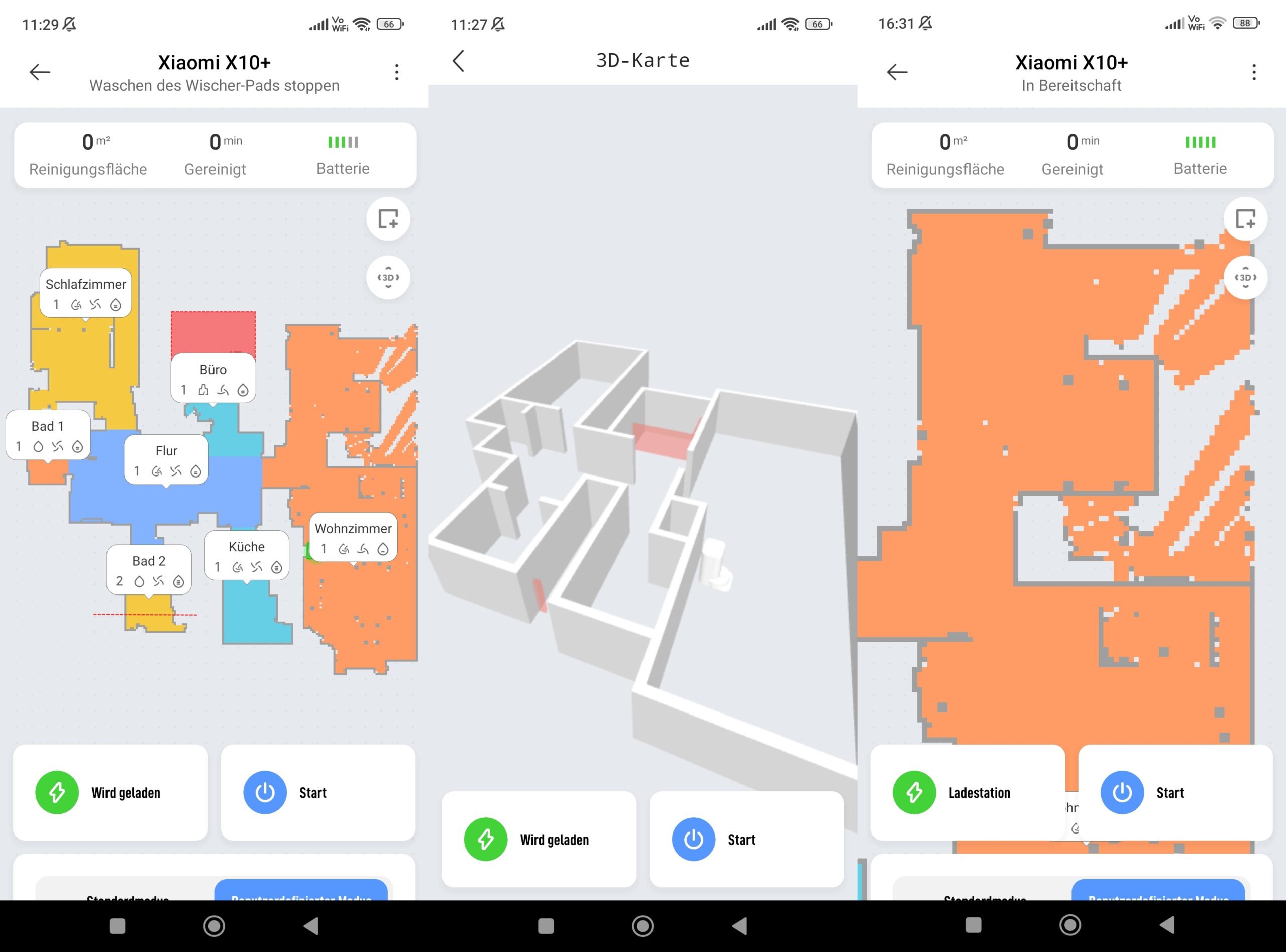 Xiaomi X10+ Saugroboter Home App selektive Raumeinteilung 3D-Mapping
