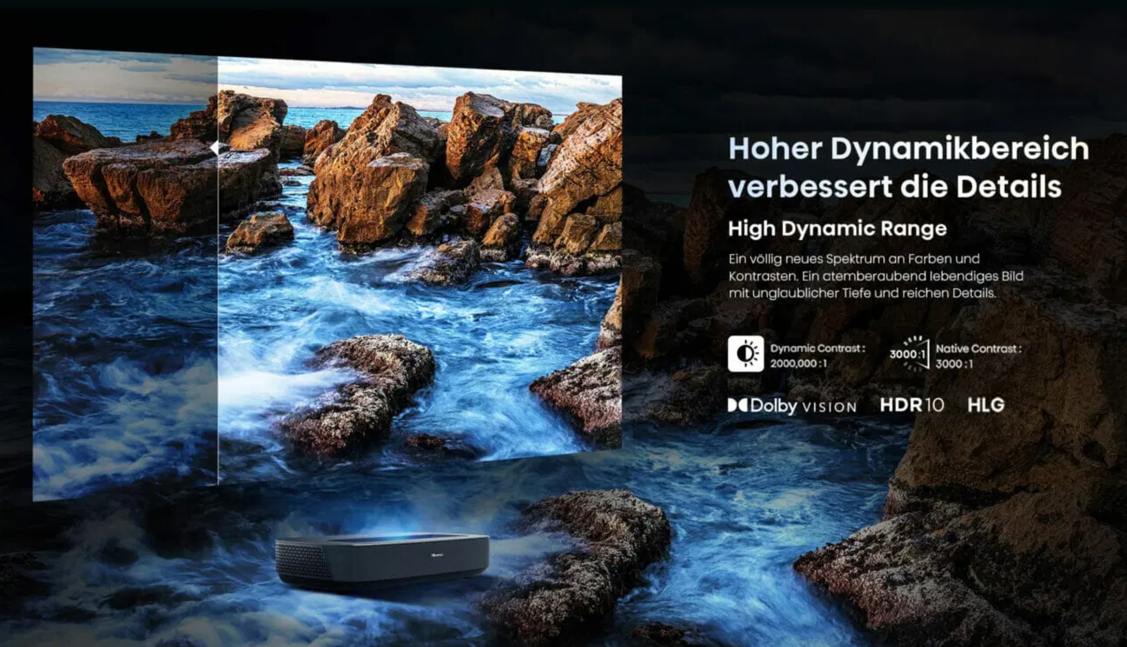 Hisense PL1 mit Dolby Vision und HDR10