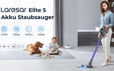 Laresar Elite 5 Akkusauger mit 33.000 pa Saugkraft und Smart-Display für 169,99€ bei Amazon – Bestpreis