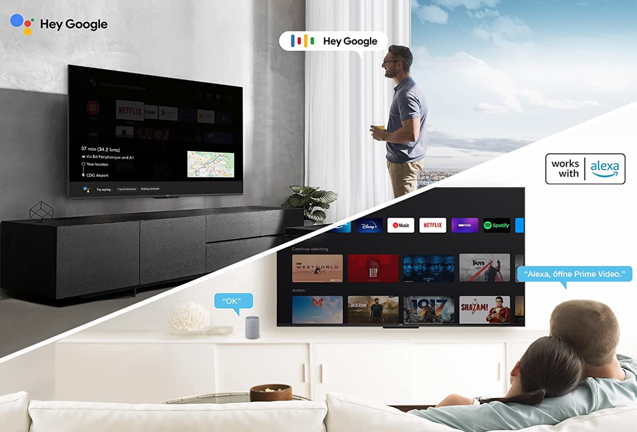 TCL P639 TV mit Google TV und Google Assistant