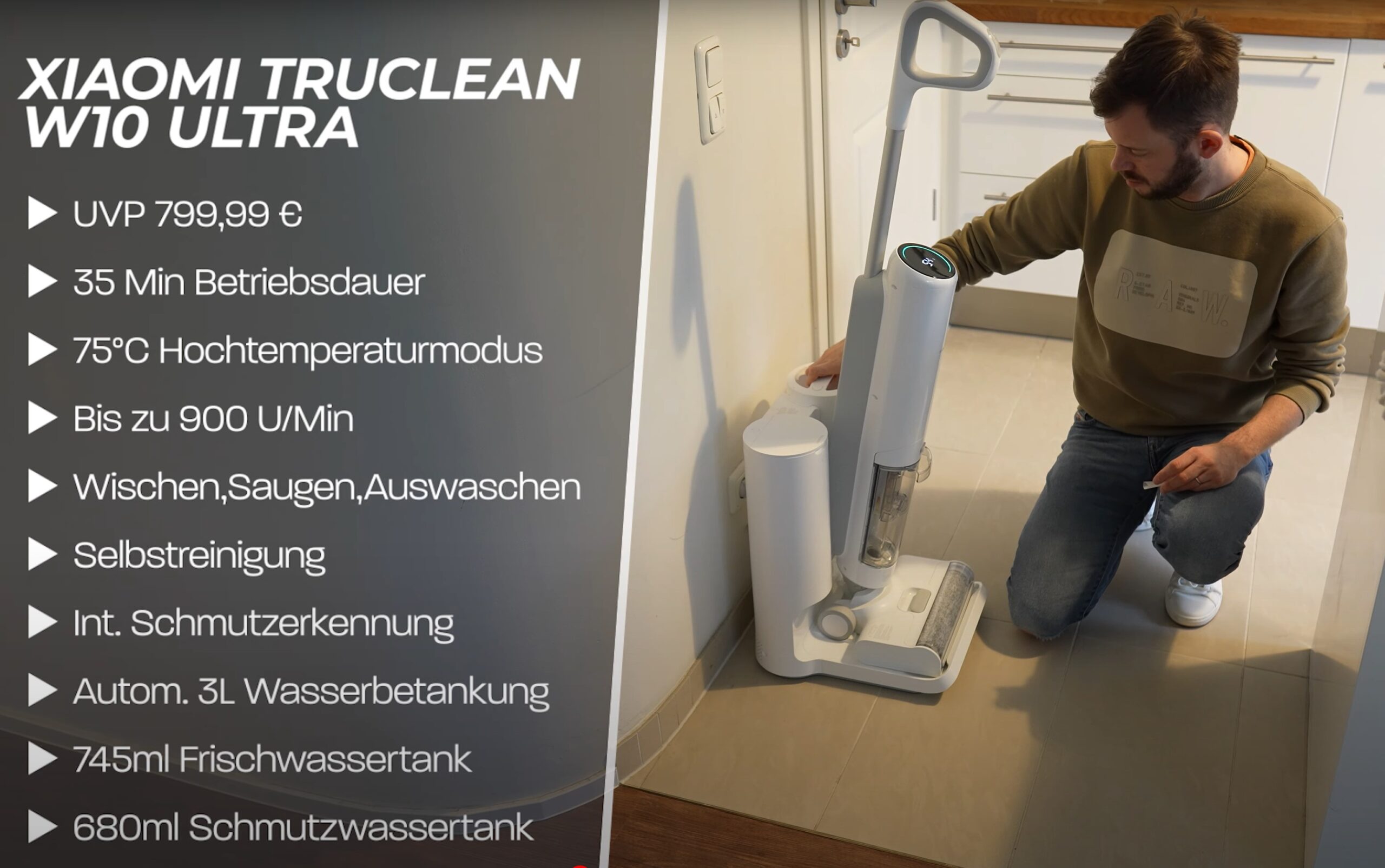 Xiaomi TruClean W10 Ultra mit All-In-One-Station