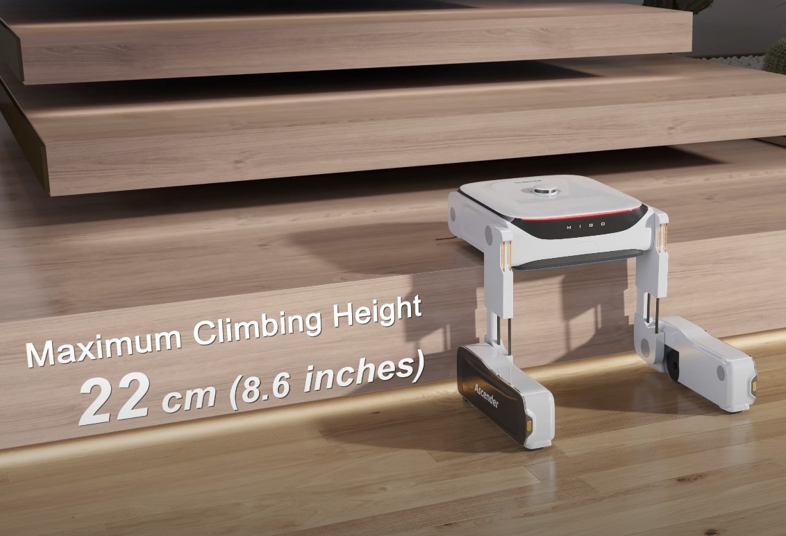 MIGO Ascender Saugroboter mit ausfahrbaren Armen zum Treppensteigen